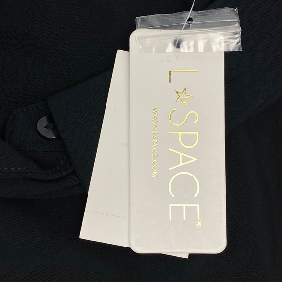 L*SPACE Prism Tie Waist Short Sleeves Midi Dress in Black Size XS - NWT - Picture 10 of 10